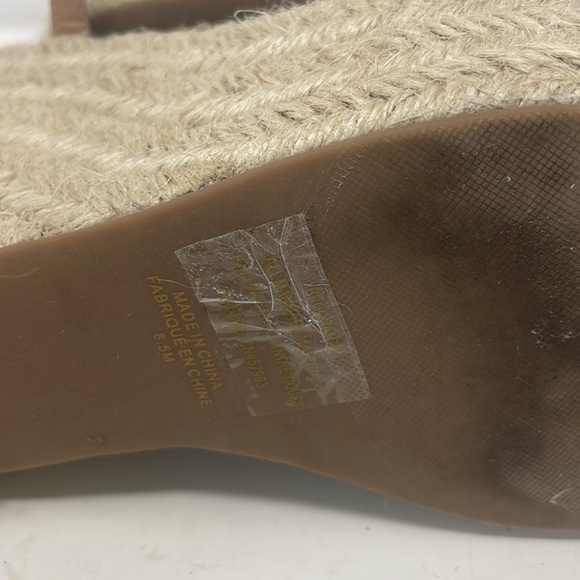 BP Nude Platform Heel Espadrille Sandals Size 8.5 Excellent Condition